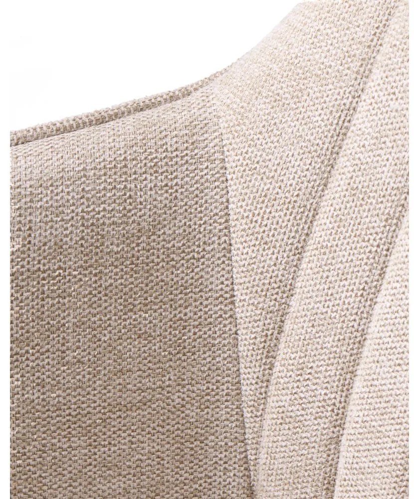 Бежов тапициран трапезен стол с подлакътници Nolan – Unique Furniture