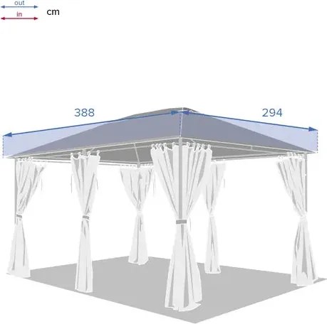 Покрив за беседка Hesperide Santorini, Лен, 3x4 m