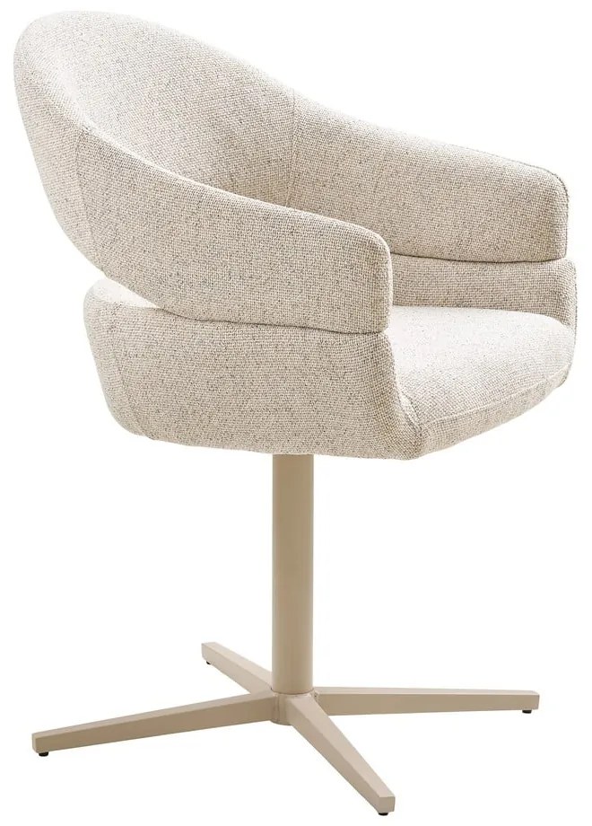 Кремави тапицирани трапезни столове в комплект с подлакътници 2 бр. Dover – House Nordic