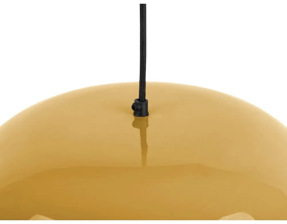 Висящо осветително тяло в цвят горчица с метален абажур ø 50 cm Waved – Leitmotiv