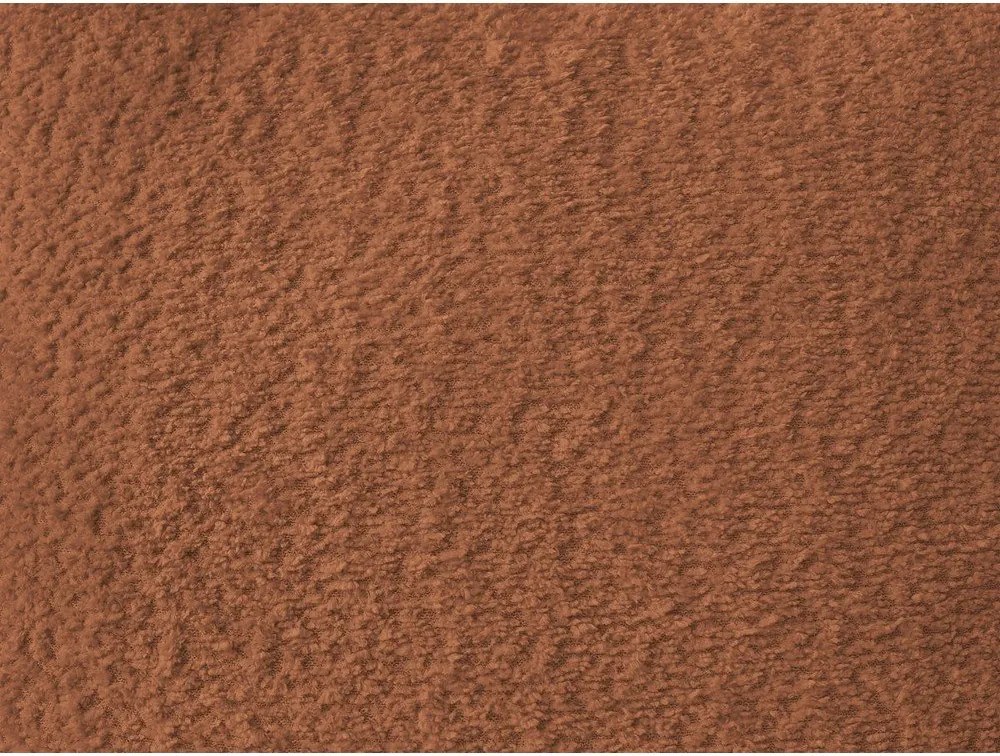 Оранжев сгъваем/с място за съхранение ъглов диван от прежда с примки от букле (десен ъгъл) Montaigne – Bobochic Paris