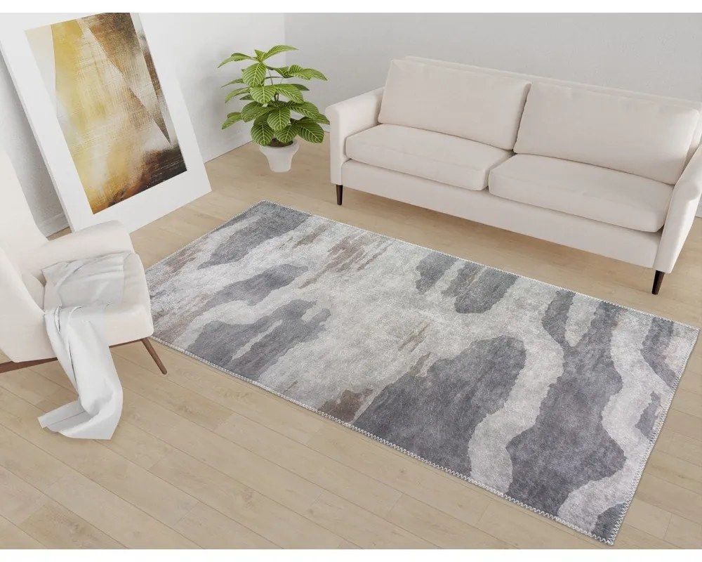 Сив килим подходящ за пране 120x180 cm City Clouds – Vitaus