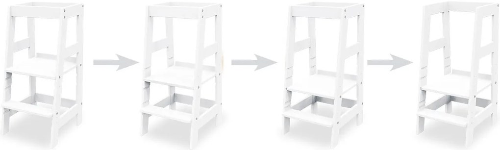 Силно регулируема детска седалка - бяла