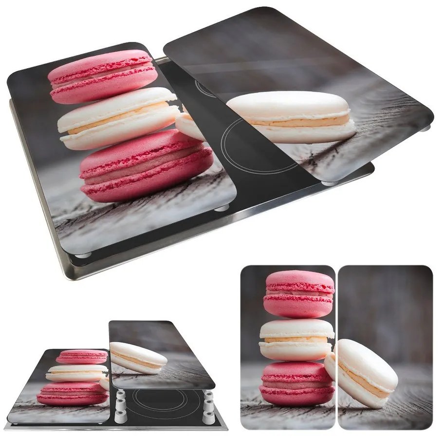 Комплект от 2 стъклени капака за печка , 52 x 30 cm Macarons - Wenko