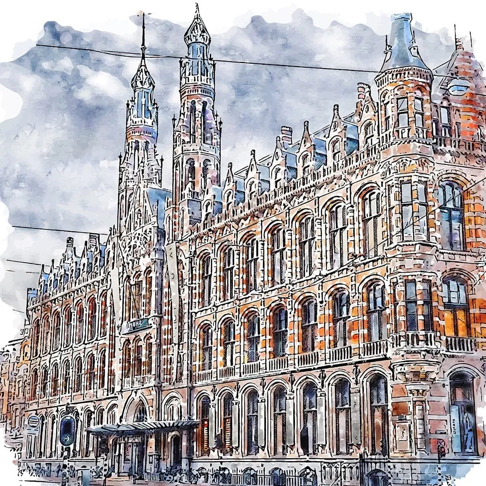 Картина 90x90 cm Amsterdam - Fedkolor