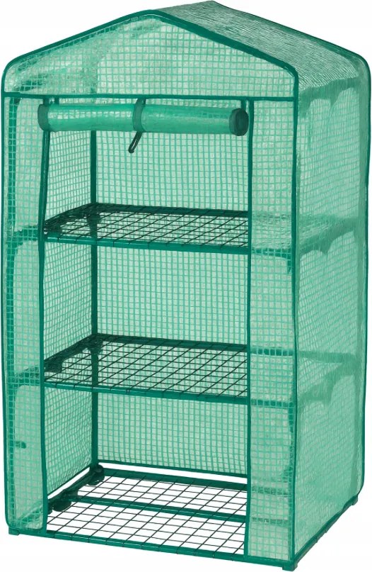 Зелен балконски парник с рафтове 69 x 49 x 125 cm