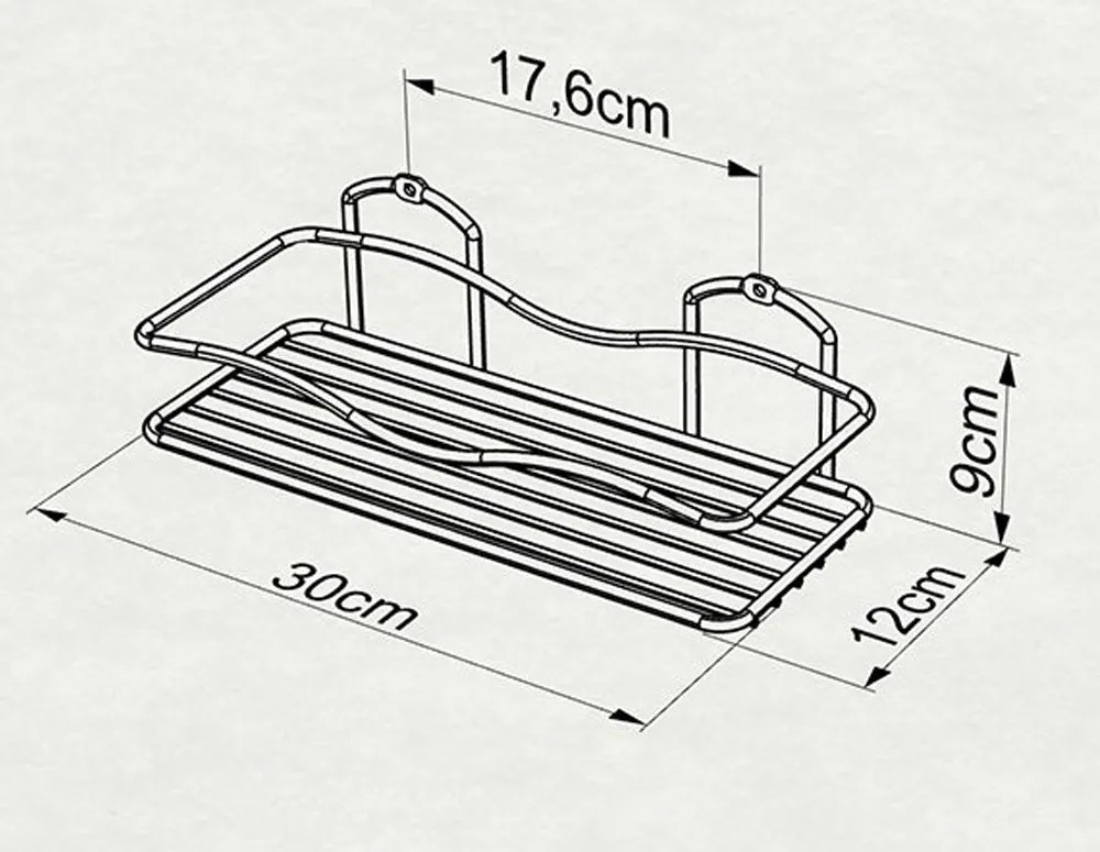 ПОСТАВКА ЗА БАНЯ TEKNO TEL BK-011W , 1 ниво , бяло