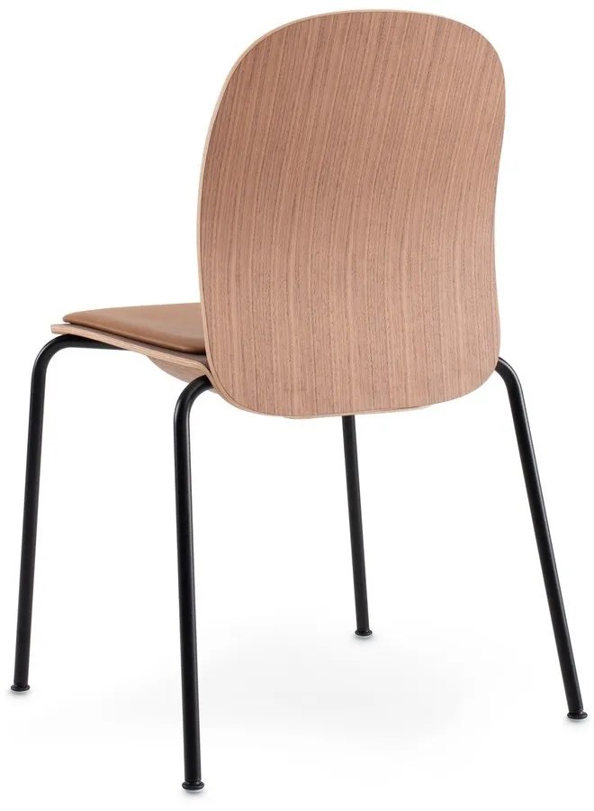 Кафяви/в цвят кафяв коняк трапезни столове в комплект за подреждане 2 бр. от декор от орех Book – Gazzda