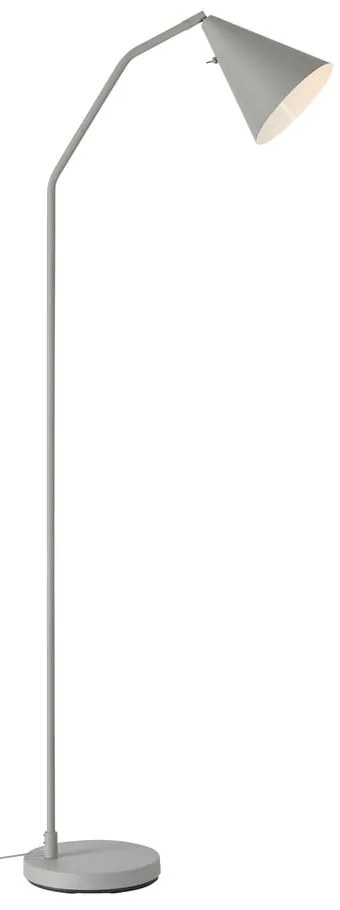 Сива LED затъмняваща се подова лампа с метален абажур (височина 144 cm) Funil – Markslöjd