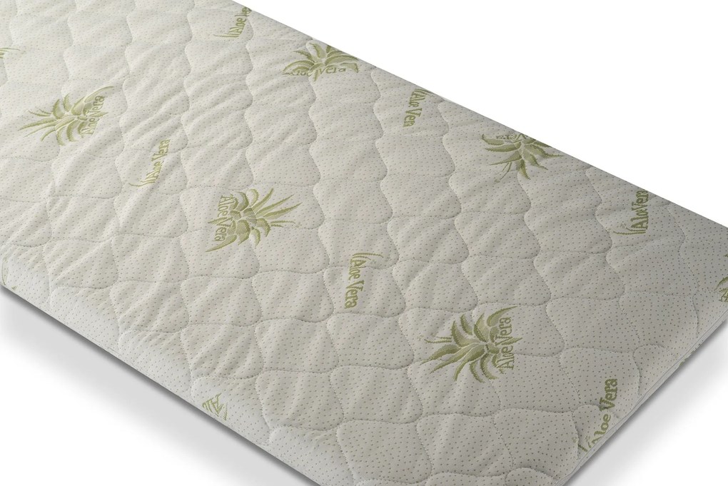 Топ матрак Sleepy, Aloe Memory, 180x200x6, Среден към мек, Мемори пяна