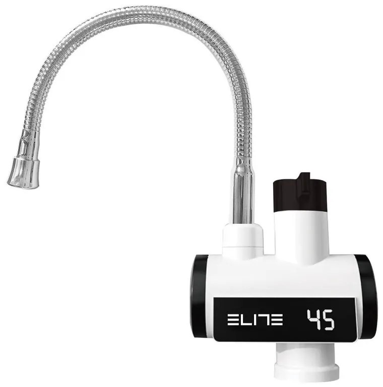 Нагревател за вода Elite EHD-2570, За плот, 3300W, Въртене на 360 градуса, До 120C, Цифров дисплей, IPX4, Сребрист