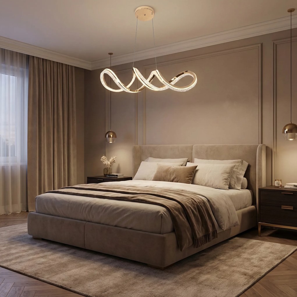 ВИСЯЩА ТАВАННА ЛАМПА G154-CP GOLD