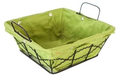 Панер квадратен метал/текстил 20x20x8см зелен (VH11)