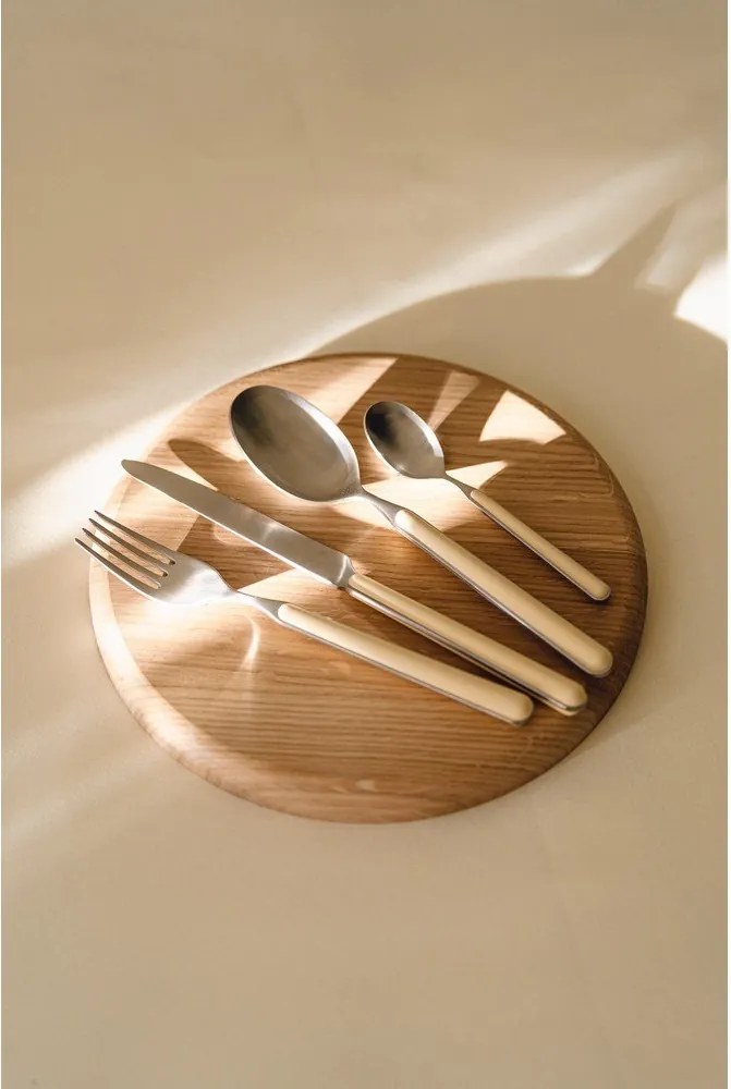 Светложълт/в сребрист цвят прибори за хранене 4 бр. от неръждаема стомана за 1 човек Noli – noo.ma