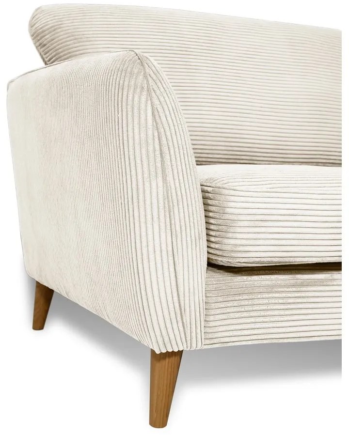 Бял диван от рипсено кадифе 170 cm Paris – Scandic