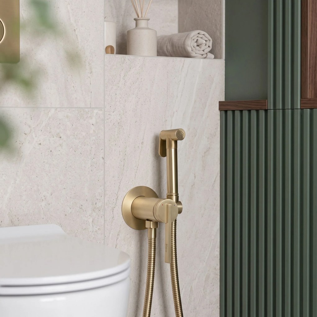 Смесител за биде Rea Grace Brush Gold