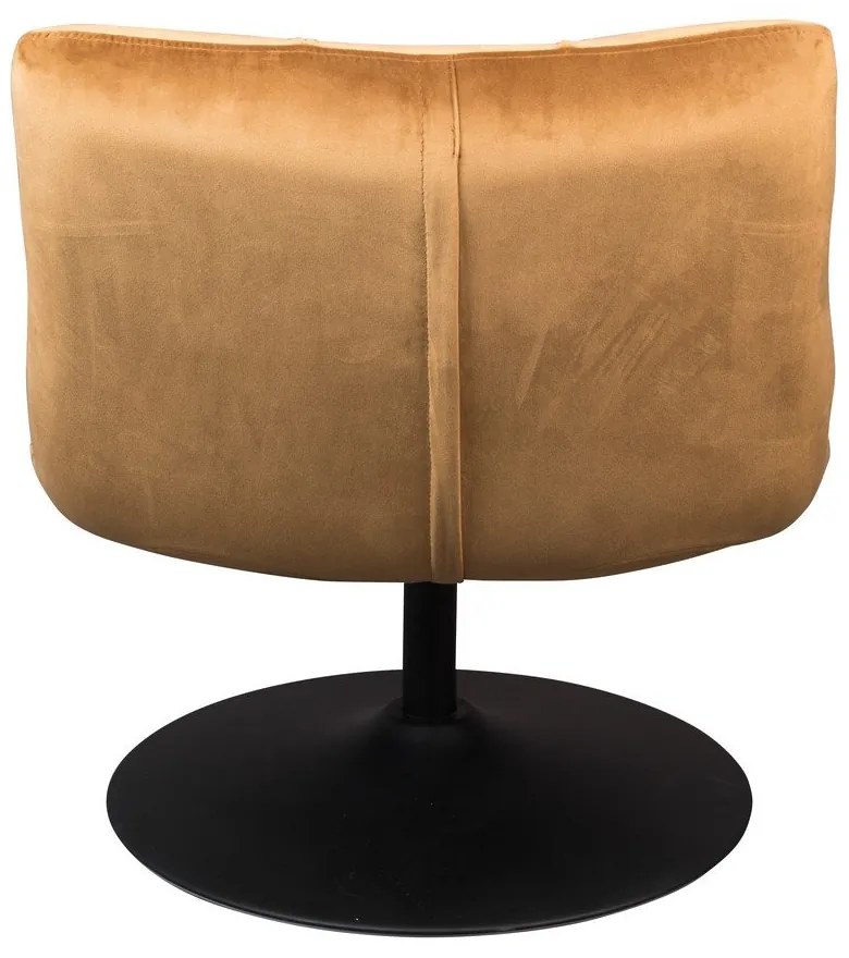 Кадифено кресло в цвят горчица Bar - Dutchbone