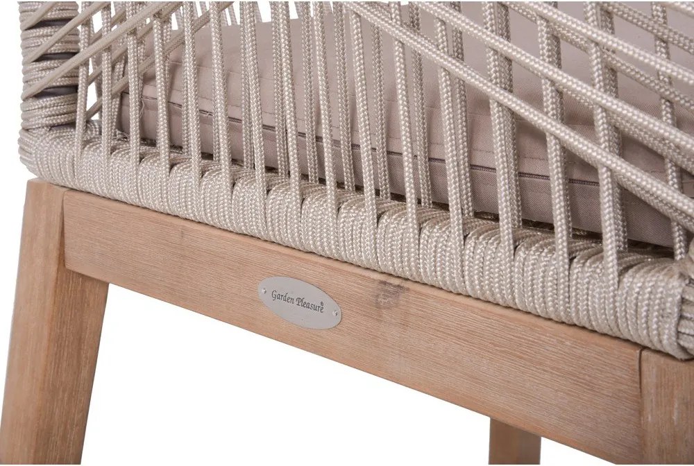 Бежов градински стол от масивно дърво Pomona – Garden Pleasure