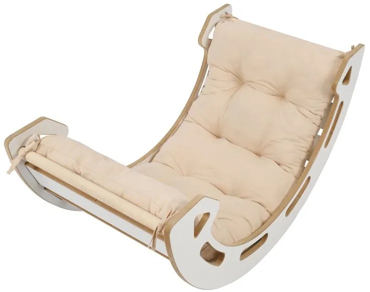 Монтесори люлка за равновесие, изработена от естествено дърво