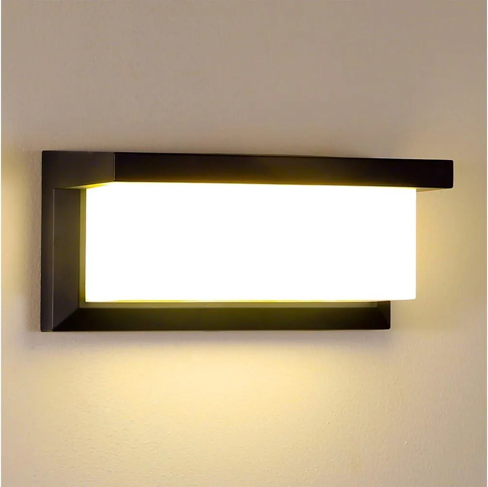 Brilagi - LED RGBW Външна стенна лампа BRICKY 1xE27/15W/230V черна IP54