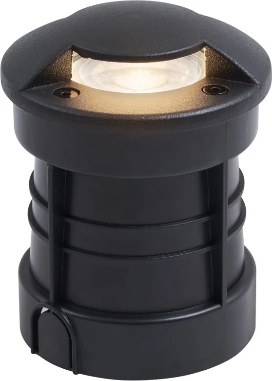 Комплект от 6 модерни наземни прожектора черни GU10 50mm 2-светлинен ефект IP65 - Cellar