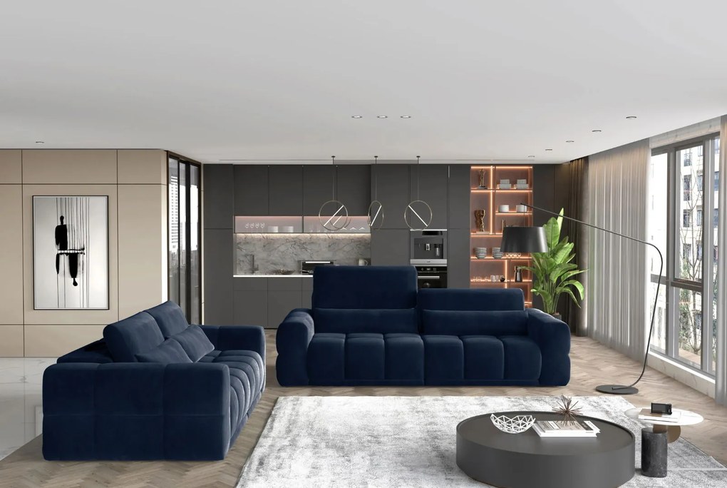 Диван Рабит двуместен-Тъмно Син