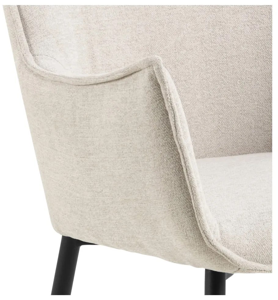 Кремав тапициран трапезен стол Bonita – Actona