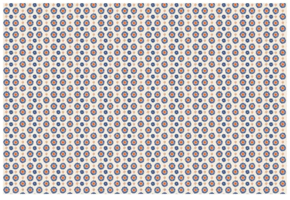 Тапет – Оранжево-сини цветни кръгове