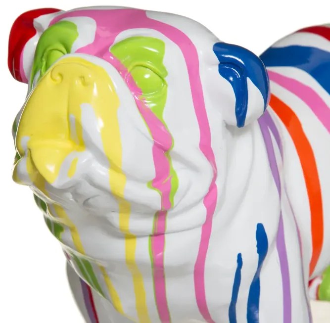 Статуя atmosphera Bulldog, 19 см, Бяла смола