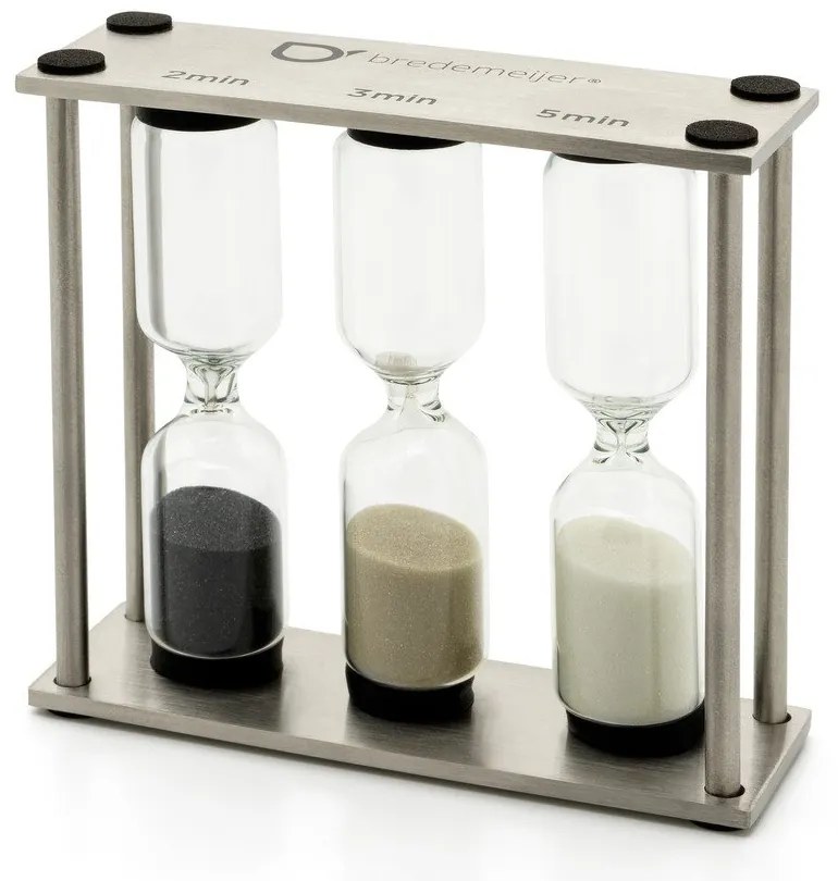 Пясъчен часовник кухненски таймер в сребрист цвят Duet – Bredemeijer