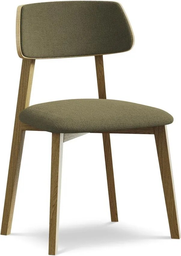 Зелен трапезен стол от масивна дървесина Niu – Makamii