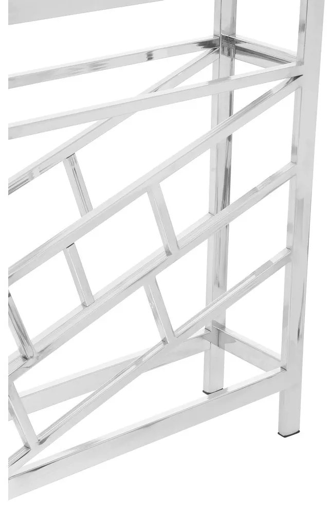 Метална стойка за вино в лъскаво сребро за 12 бутилки Barolo - Premier Housewares