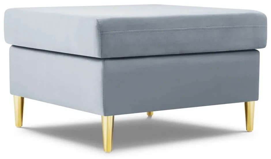 Светлосиня кадифена табуретка Kyoto – Cosmopolitan Design