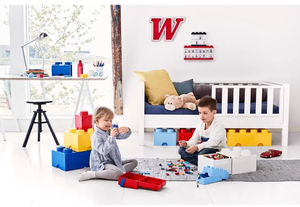 Бяла кутия за съхранение с две чекмеджета в цвят слонова кост - LEGO®