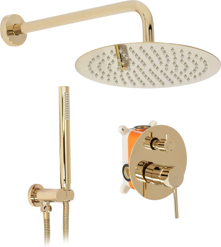 ДУШ СИСТЕМА за вграждане Rea Lungo L. Gold + BOX