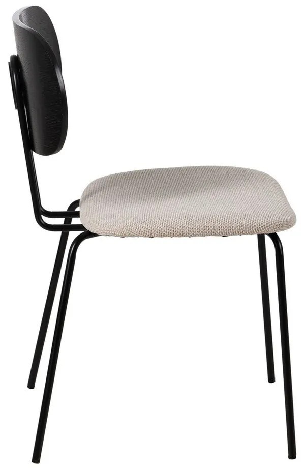 Бели и черни трапезни столове в комплект от 4 броя Cleo - Ixia