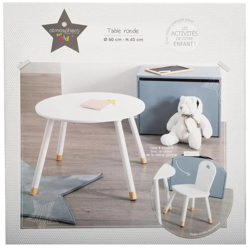 Детска маса atmosphera, MDF, Бял