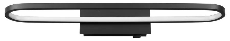 Матово черно LED осветление за стена (дължина 60 см) Gianni - Trio