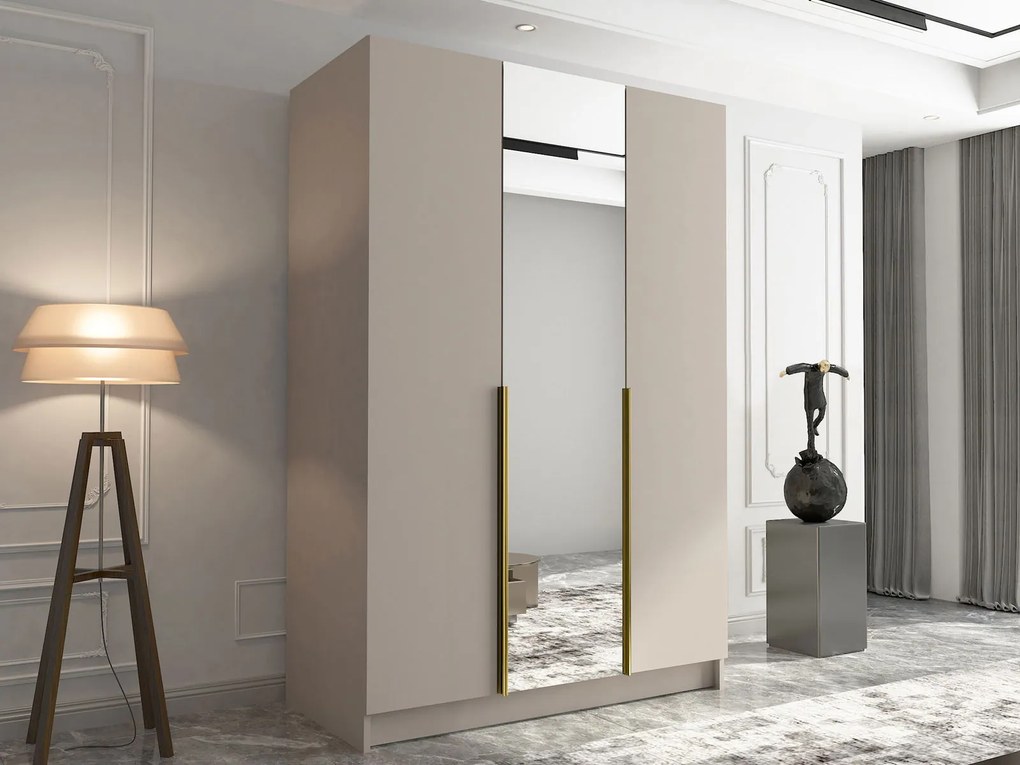 Гардероб Calia II 3-врати-Кашмир - Златно