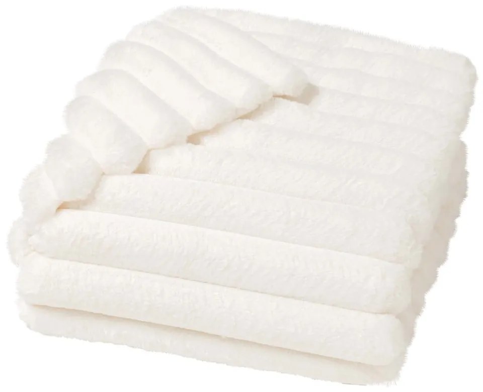 Кремаво одеяло от микроплюш 180x220 cm Boudoir – douceur d'intérieur