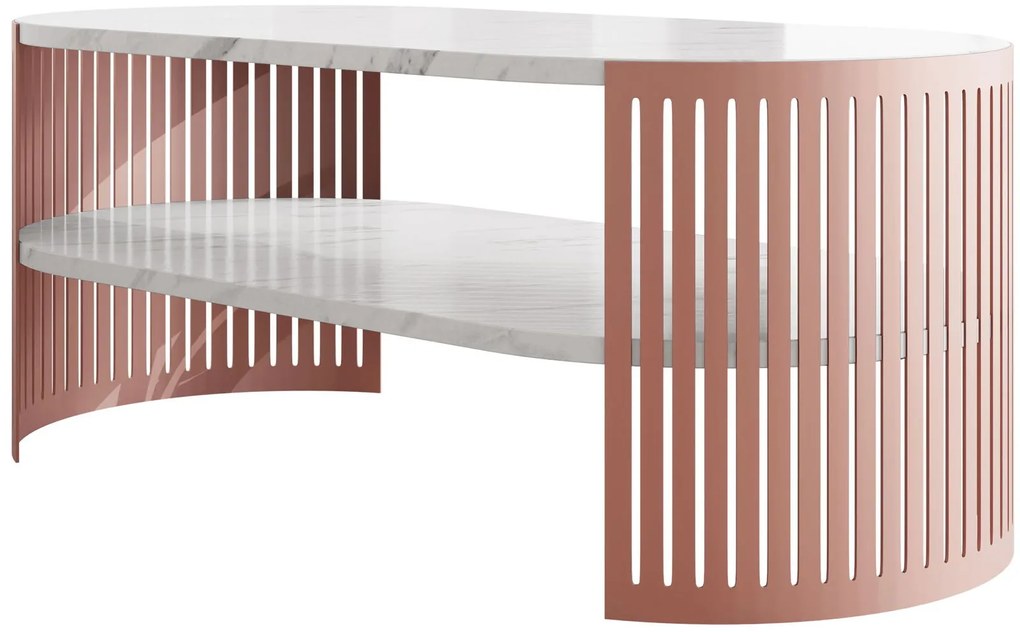 Холна маса Fikoli Ember I-Бял мрамор - Черно