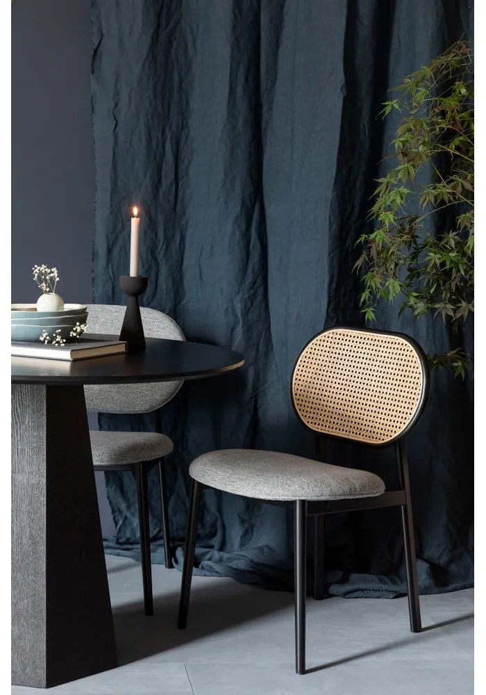 Сив ратанов трапезен стол Spike - Zuiver