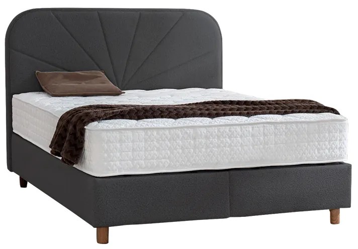 Тапицирана спалня с матрак DELUX PREMIUM 160 x 200 - антрацит