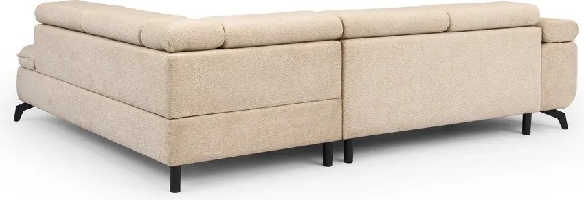 Бежов шенилов ъглов диван (десен ъгъл L форма) Marbeya – Ropez