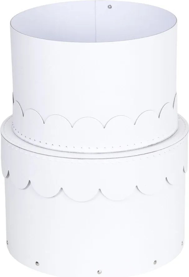 Бели картонени кутии за съхранение в комплект 2 бр. с капаци ø 26x17,5 cm Wilma Paper Laminate – Bigso