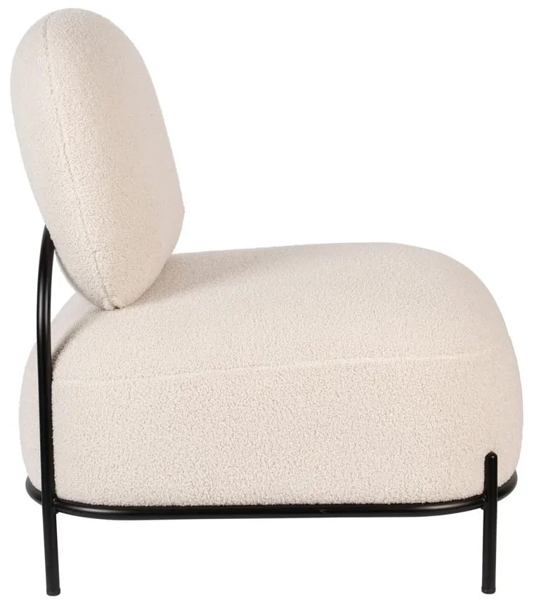 Кремаво кресло от букле Polly – White Label