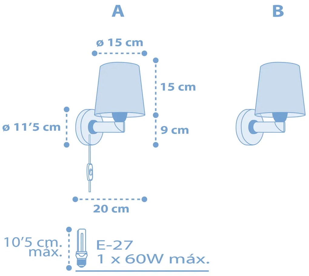 Стенна апличка Ango Starlight-Blue