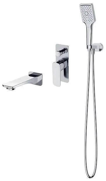 Cersanit S952-039 - Комплект за вана с вградена батерия LARGA, хром лъскав