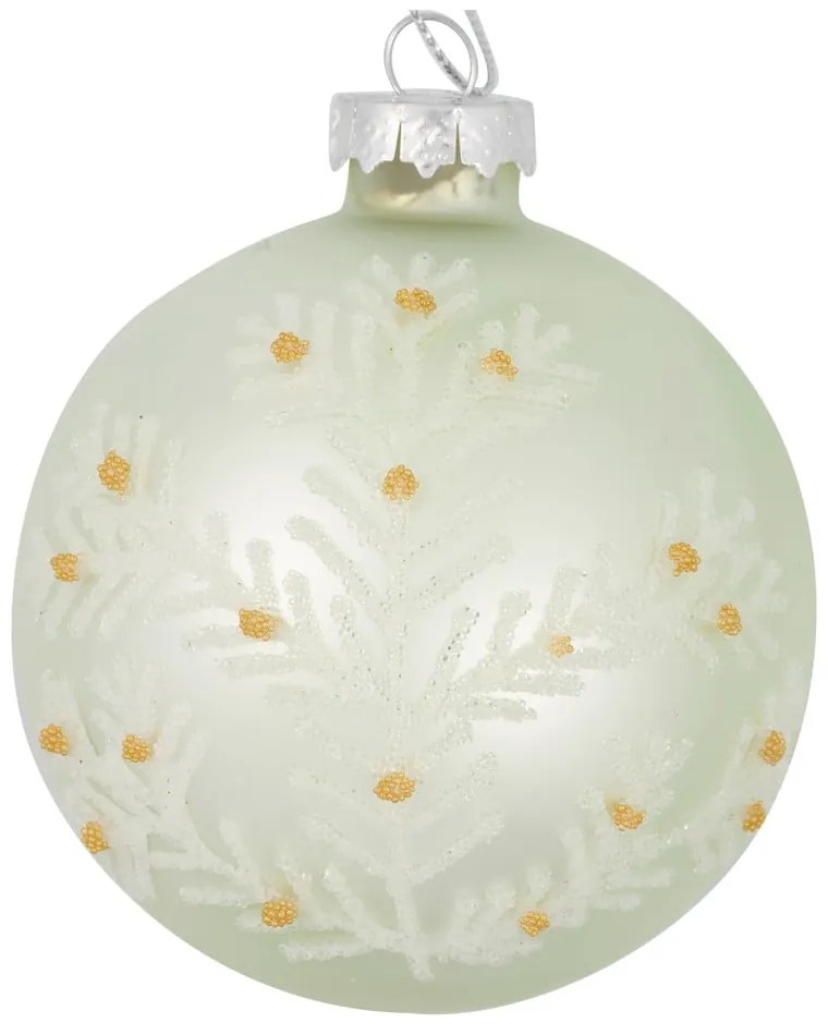 Зелен стъклен коледен орнамент Madison - Green Gate