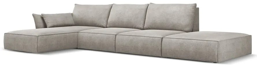 Светлосив ъглов диван (ляв ъгъл) Vanda - Mazzini Sofas